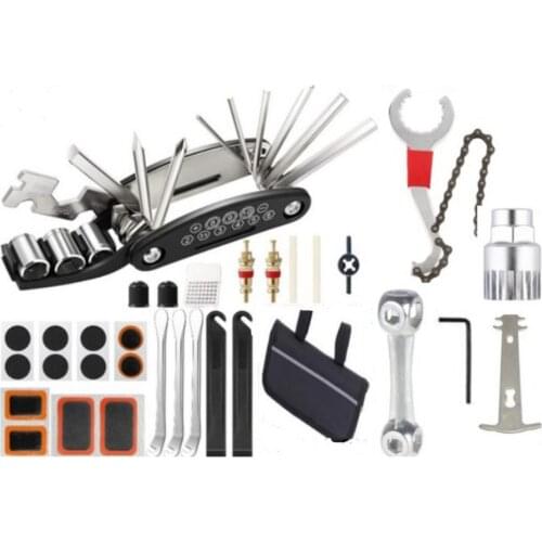 Bicycle Tools Kits Tire Patch Repair Crank Puller/ Chain Splitter Cutter Breaker/ Flywheel Remover/ Spoke Wrench Bike Accessorie