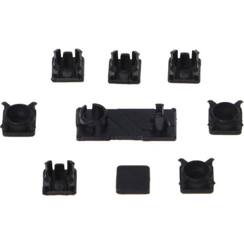 OOTDTY Rubber Feet Plastic Button Screw Cap Cover Set Replacement for Sony Playstation PS3 Slim 2000 3000 Controller