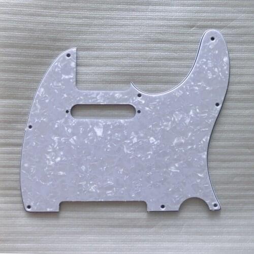 Sell Free shipping USA standard style 8 holes 3ply White Pearloid TL guitar pickguard for pickguard tele guitar accessories