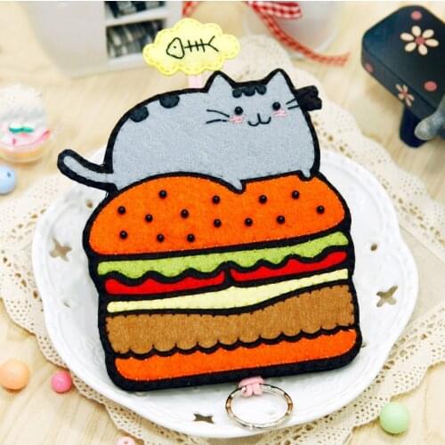 Non-Woven Keychain Sewing Kit Cute Cartoon Hanging Keychain Diy Homemade Felt Keychain Kit New