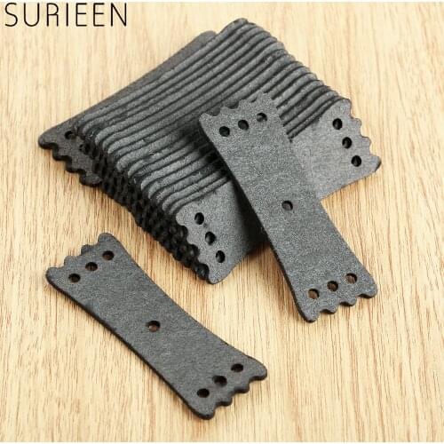 Hunting 20Pcs Microfiber Leather Slingshots Pouches 3-Hole Outdoor Shooting Bow Sling Shots Catapults Replacement 70mmX20mmX25mm