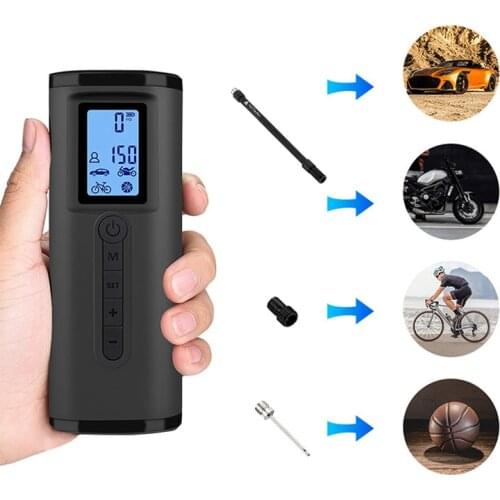 Portable Bike Electric Air Inflator 12V Car Air Compressor Bicycle Air Pump Rechargeable Tire Pump Car Tyre Inflatable
