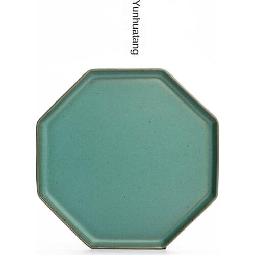 Manual Pot-Supporting Ceramic Kung Fu Tea Dry-Bulb Disk Hu Dian Cup Saucer Small Tray Fruit Dian Xin Pan Tea Tray Tea Ceremony