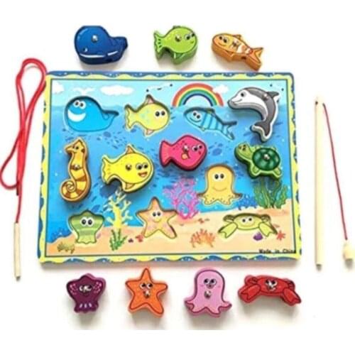 Fishing And Ipe String Game With Wood Magnet Toy For Children Kids Girls Boys Unisex Fun Imagination Handicraft Intelligence