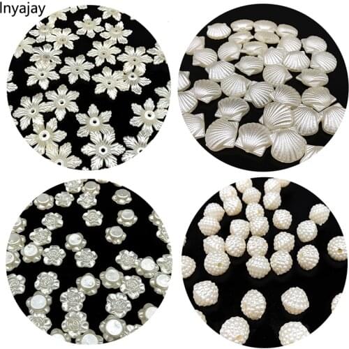 Charm Ivory Color Loose Spacer Acrylic Bead For Jewelry Making DIY Crafts Imitation Pearl Beads Necklace Bracelet Accessories