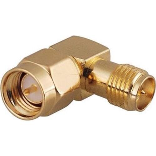 2pcs SMA Male Plug RF Adapter L Shape Connector 90 Degree Right Angle For WIFI Antennas Router