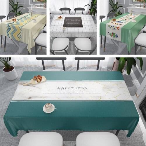 PVC Material Waterproof Table Cover Room Decoration Dining table Cloth Oilproof Hot Selling manteles de mesa rectangular T417