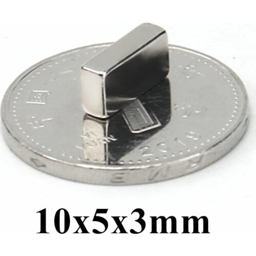 1000pcs F10x5x3mm Super Powerful Strong Rare Earth Block NdFeB Magnet Neodymium N35 Magnets F10*5*3mm Free Shipping
