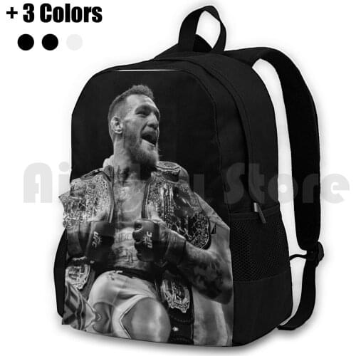 Champ Champ / B&W Version Outdoor Hiking Backpack Waterproof Camping Travel Conor Mcgregor Mcgregor Fighter Fight Conor Mc