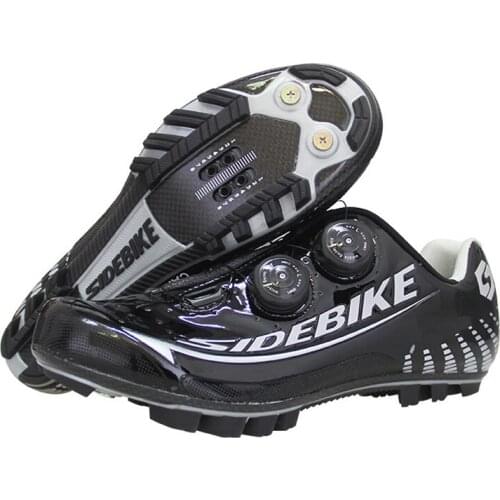 MTB Carbon Fiber Ultralight Black Silver Waterproof Professional Men Athletics Mountain Self-locking Training Shoes