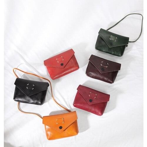 Vintage Mobileart Fashion Phone Baotou Layer Cowhide Solid Color Women Handbag Simple Bag New High Quality Shoulder Bags