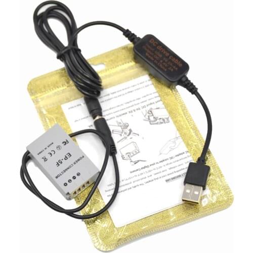 Camera mobile power bank supply usb cable EH-5 EH-5A+EP-5F DC Coupler EN-EL24 dummy battery for Nikon 1 J5 1J5