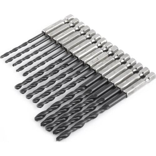 15Pcs/Lot High Speed Steel Drll Bits Hex Shank Twist Drill Bit for Woodworking Power Tools 3/4/5mm ferramenta New Arrival