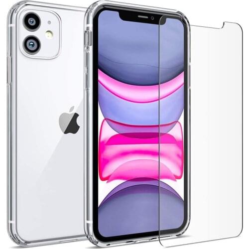 Tempered Glass Screen Protector with Camera Protection Case Cover For iPhone 11 Pro Max XS X XR 7 8 Plus SE 2 2020 6 6S 5 5S SE2