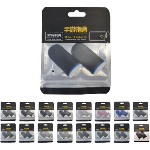 1 Pair Touch Screen Finger Sleeves Non-Scratch Nylon Fiber Anti-sweat Mobile Game Finger Cots for Entertainment