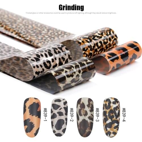 1 Roll Leopard Print Nail Leaf Transfer Slider Sticker Starry Animal Adhesive Nail Envelope Decal 3D Decoration Tips Manicure