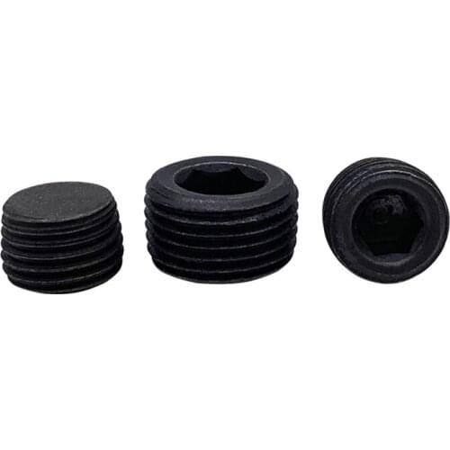 10pcs M10 M12 M14 M16 M18 M20 Allen stop screws PG1.5 tooth metric throat plug gag stop screw alloy steel bolt black color