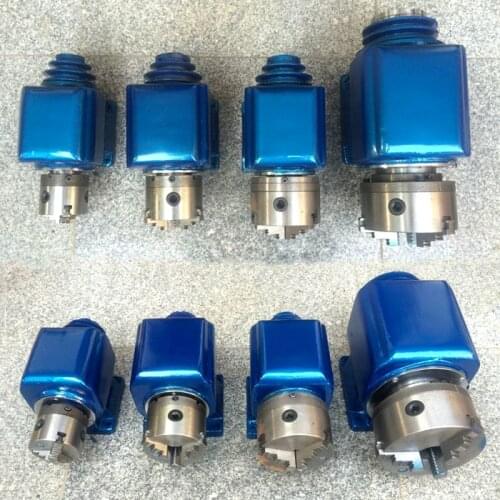125 lathe spindle, head box, turning head, with three-jaw/four-jaw chuck, DIY lathe/bead machine, etc