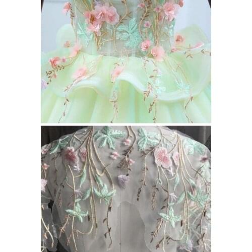 2 Yards African Tulle Lace Fabric 2018 African French Lace Fabric High Quality Colorful Nigerian Embroidery Tulle French Lace