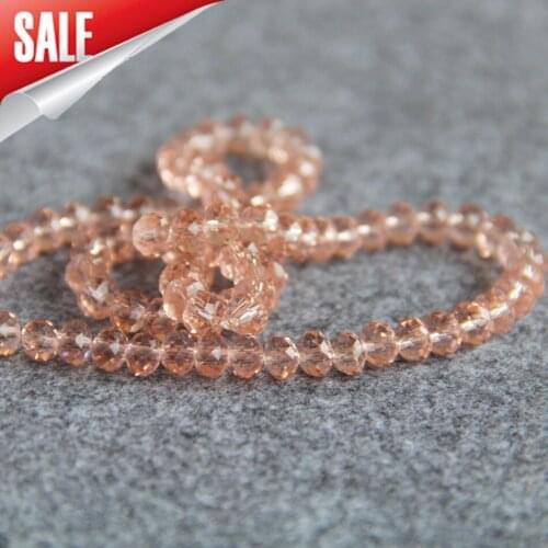 4*6mm Faceted Pink AB+ colorful glass Crystal stones chalcedony beads loose 100pcs DIY Jewelry making design wholesale