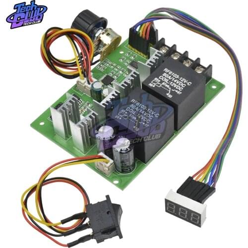 40A PWM Speed Controller DC Motor Digital Display DC10-55V 0~100% Adjustable Drive Module Input MAX 60A 12V 24V 36V 48V