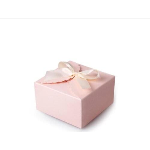 9x9x5cm Small pink blue Cheese Cake Paper Box Cookie Container gift Packaging Wedding new year wedding gift package paper box
