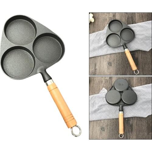 Non-Stick 3 Cup Egg Frying Pan Burger Pancake Omelet Pot Steak Hem Fry Gas Stove Induction Hob Fry Pan Steak Cooker