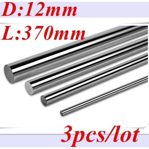 Free Shipping 12mm-L370mm 12mm linear shaft linear rail bushing shaft cnc linear rail 12mm rod cnc parts 3d printer