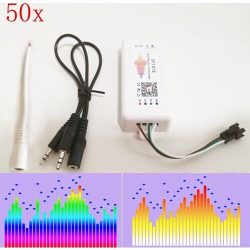 FREE DHL 50sets/lot DC5V-24V Bluetooth Music LED Controller full color Control by phone APP for 2812 2811 1903 WS2811 LED Strip