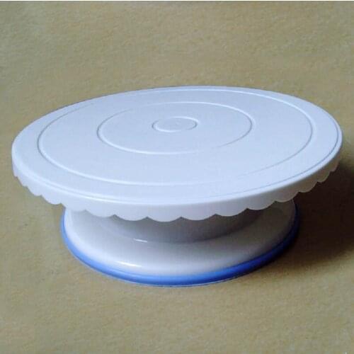 Free Shipping Plastic 11.5x4"Cake Decorating Turntable Wedding Decoration Stand