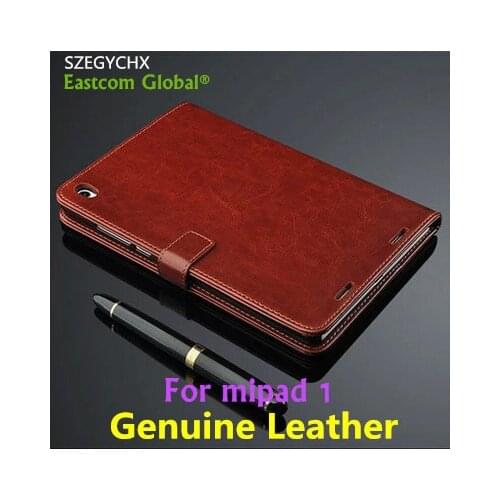 Tablet Case For Xiaomi MiPad 1 Case Genuine Leather Best Quality For Xiao mi Mi Pad 1 Cover + Gift Touchscreen Pen , SZEGYCHX
