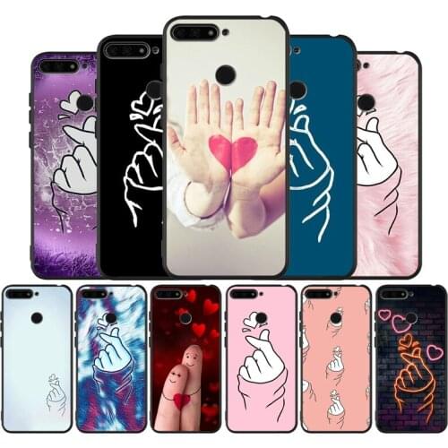 Love On The Finger Heart black Silicone Phone Case For honor 30 20 Pro 8 8X 9 10 20 Lite Mate 10 20 30 Lite Pro cover