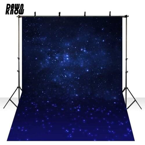 DAWNKNOW Night Sky Star Vinyl Photography Background Bright Starry Sky Kids Photocall Backdrop For Children Photo Studio S1805