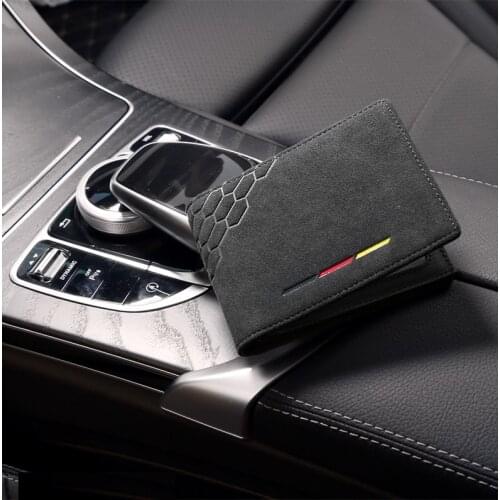 Alcantara Bank Credit ID Card Holder Men Card Package Holder For BMW E46 E90 E60 E39 E36 E70 E87 F30 F10 F20 G30 M Accessories