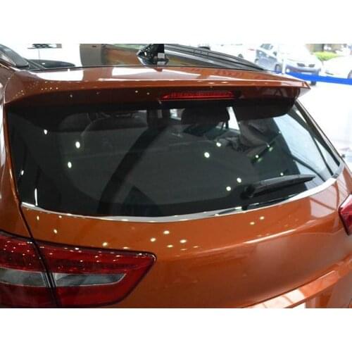 For Hyundai Cantus Creta ix25 2014-2018 2019 Stainless Steel Rear Window Tailgate Spoiler Trims Cover Tail Molding Strip Frame