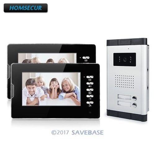 HOMSECUR Apartment Door Intercom Entry System 7" Monitor Video Audio Night Vision Camera