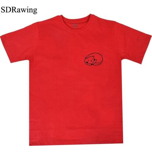 Pocket cat print T shirt cute sleeping funny womens or unisex pocket cat shirt cat owner gift lady tees shirt funny tees