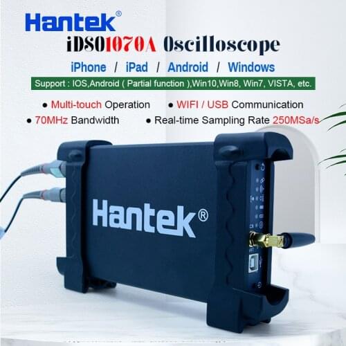 Hantek Official Digital Oscilloscope 2CH iDSO1070A USB iPhone/iPad/Android/Windows Osciloscopio Portatil With WIFI Oscillograph