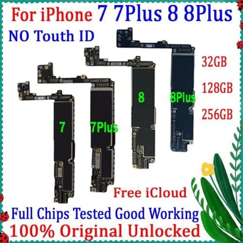 For iphone 7 Plus 5.5inch Motherboard with/No Touch ID,100% Original unlocked for iphone 7Plus Mainboard with Free iCloud