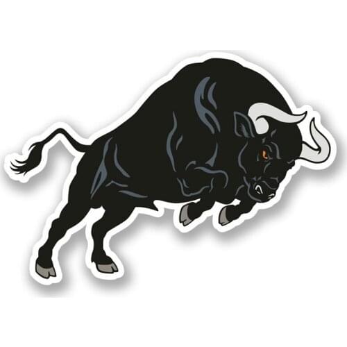 Fashion Car Stickers Decor Motorcycle Decals for Black Spanish Bull Decorative Accessories Creative Waterproof PVC,13cm*13cm