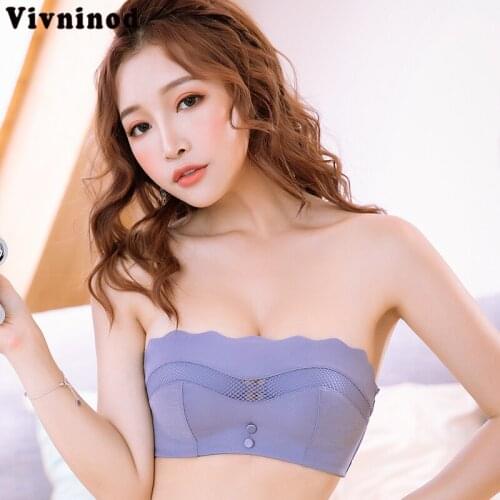 Invisible 1/2 Cup Bras Push Up Cup Bra Backless Underwear Beauty Back Strapless Bra Seamless Lace Back Closure Bra Wire Free Bra