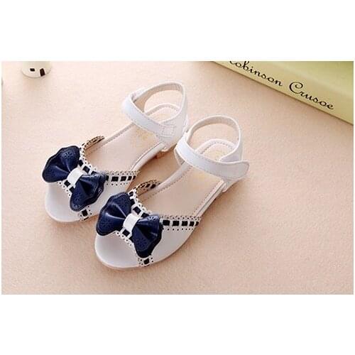 2018 new children sandals summer kids sandlas cute buttery tie design princess shoes girls Bowtie shoes Girl Open Toe Sandals