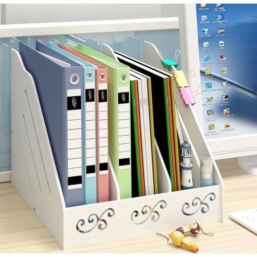Magazine Holder Newspaper Rack Stationery Storage Box Desk Organizer for Document Letter File Tray Home Office School Supplies