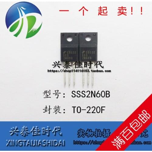 Original new 5pcs/ SSS2N60B 2N60B 2A/600V TO-220F