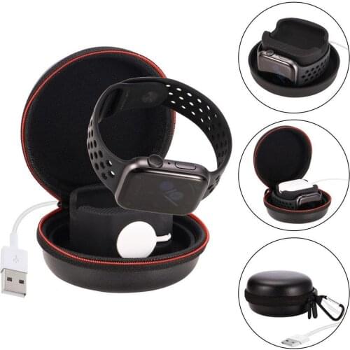 Protable 2 In 1 Charging Dock For Apple Watch And Apple Airpods Storage Box Watch Charging Stand Storage Case Travel Storage Box