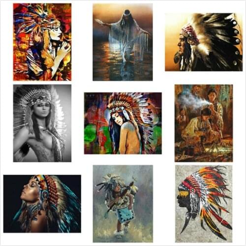 Full diamond embroidery Indian woman diamond painting cross stitch kits diy diamond mosaic square rhinestone pasted painting