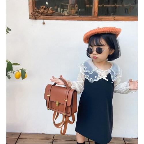 Casual Cambridge Bag Children Backpacks Retro Double Shoulder Bag Kids Travel Bags Toys Baby Bag