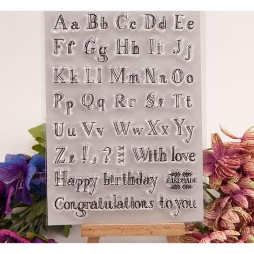 Letter Clear Stamp for Scrapbooking Transparent Silicone Rubber DIY Photo Album Decor S125