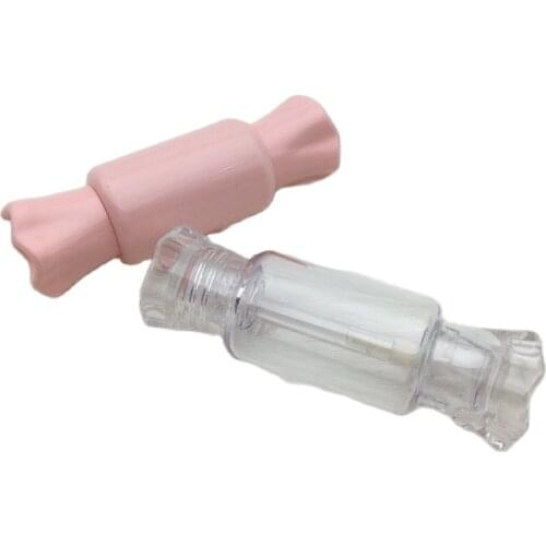 Empty Lipgloss Tube Candy Shape Red Pink Lip Gloss Tube Lip Glaze Packaging Cosmetic Container Clear Transparent Lip Gloss Tube