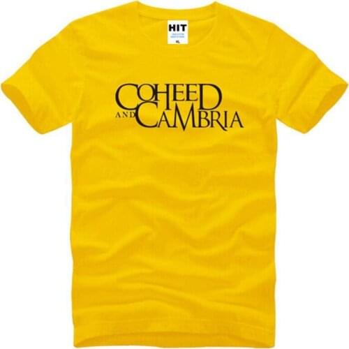 Rock Coheed and Cambria T Shirt Men Hip Hop Short Sleeve O Neck Cotton Man T-Shirt Fashion Cool Tee Shirt Homme Camisa Masculina